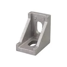 Custom Aluminum Profile Shape Aluminum Metal Die Cast Angle Connector Slot Bracket 40X40