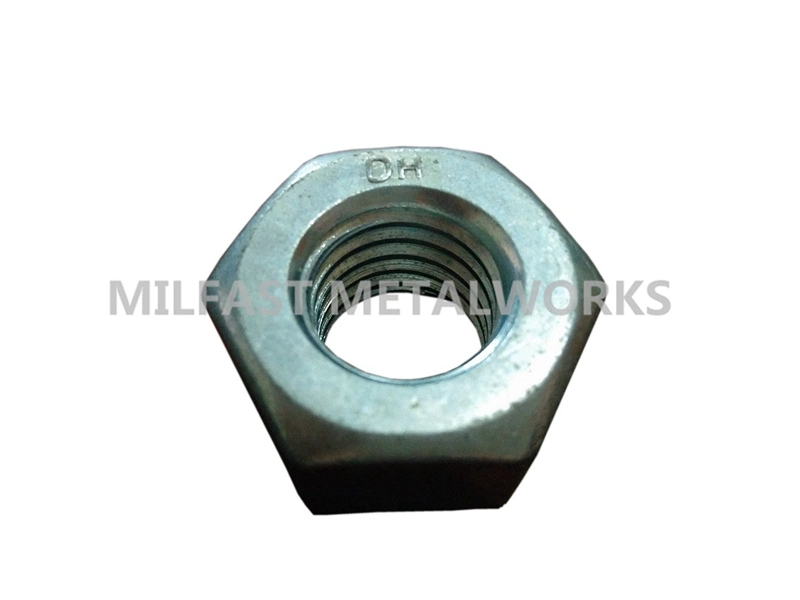 Hexagonal Head High Strength Nuts ASTM A563 Dh Zinc Plated