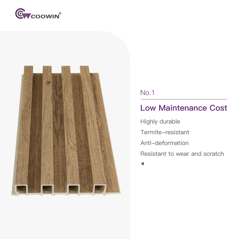 Eco-Friendly and Waterproof Solid Wood WPC Fluted PVC Wall Panel