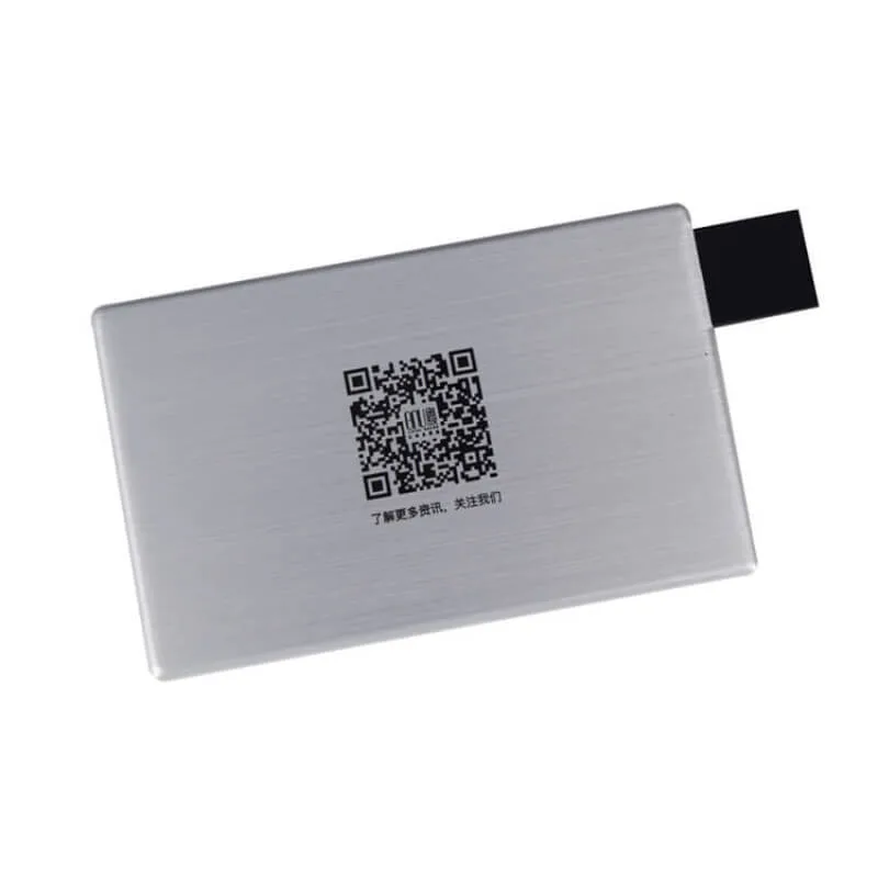 Améliorez votre image d'entreprise avec le cadeau d'affaires Metal Card Pendrive Cartes mémoire USB