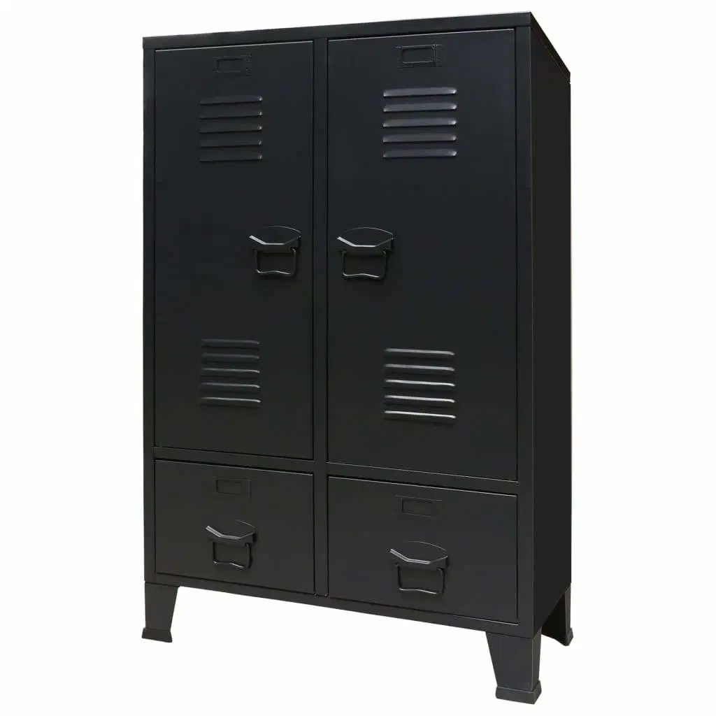 Steel Wardrobe Metal Storage Cabinet Metallic Furniture