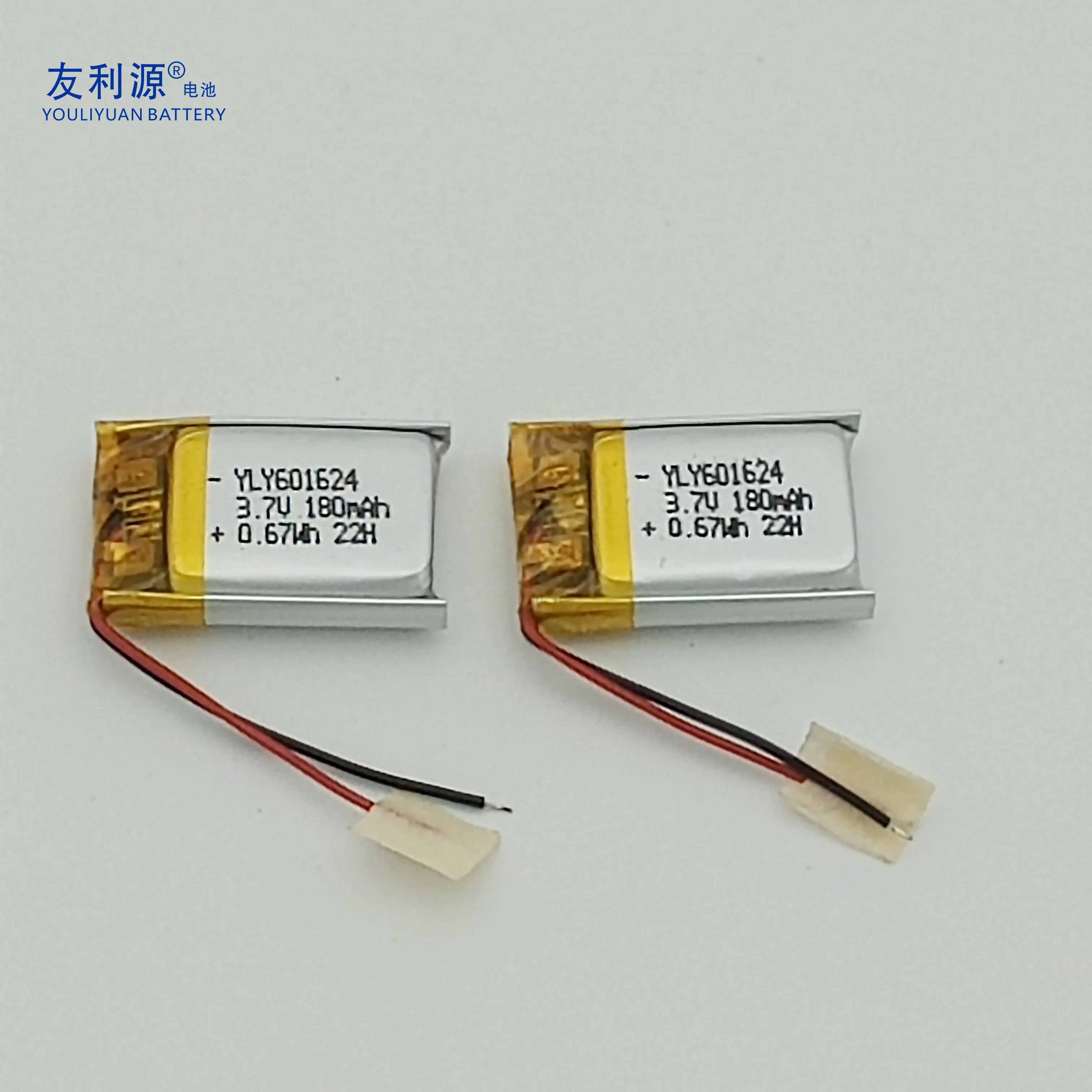 Les batteries d'alimentation 601624 3.7 V 180mAh Batterie Lipo Batterie rechargeable lithium-ion polymère Smart batterie du système d'alarme de pile de montre