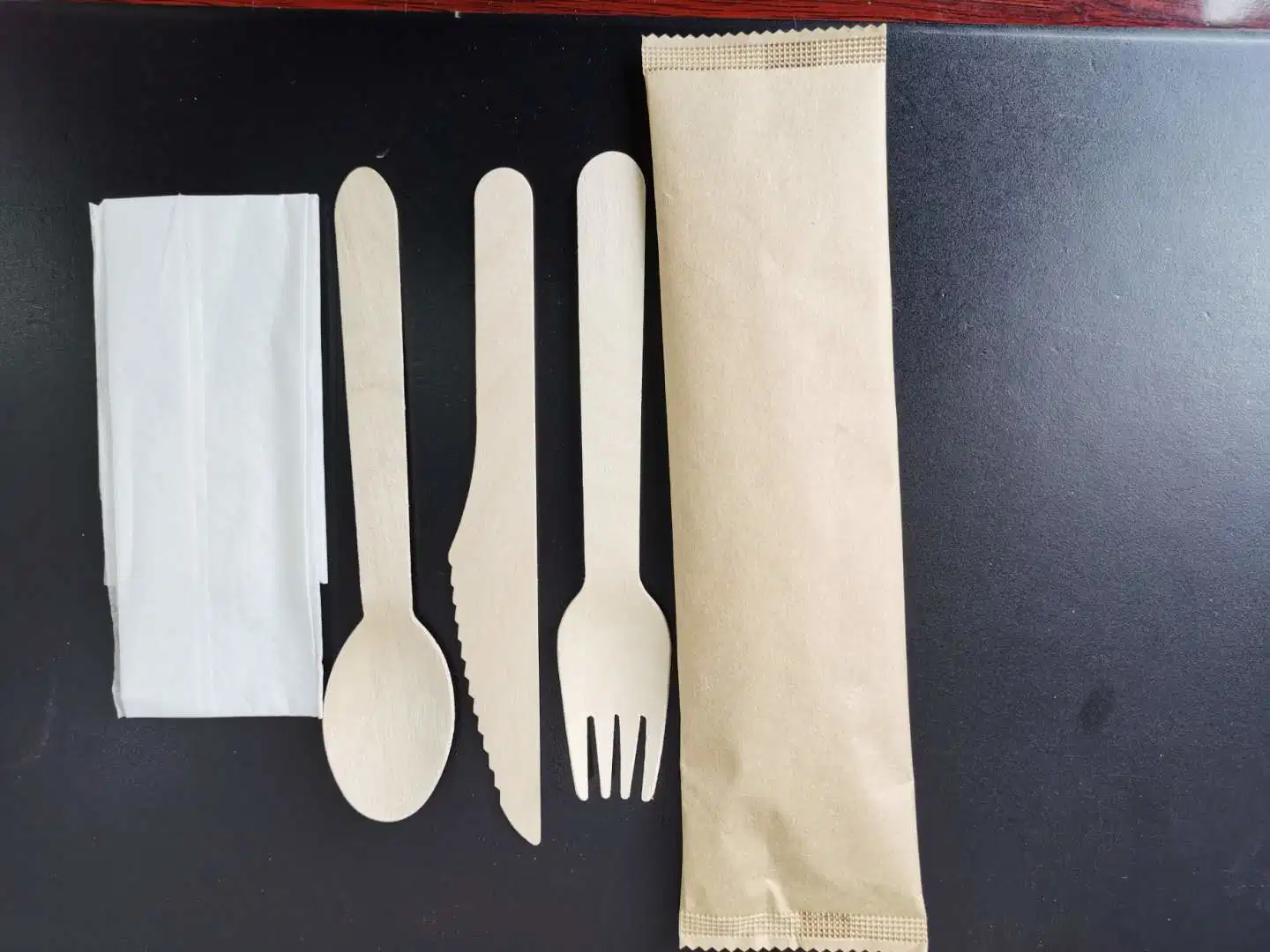 Weilong Cutlery Set Disposable Mini Wooden Spoon and Fork