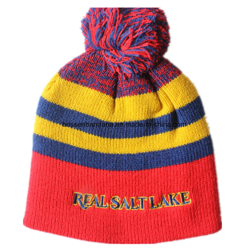 Original Factory Produce Customized Logo Jacquard Knit Snappy Beanie