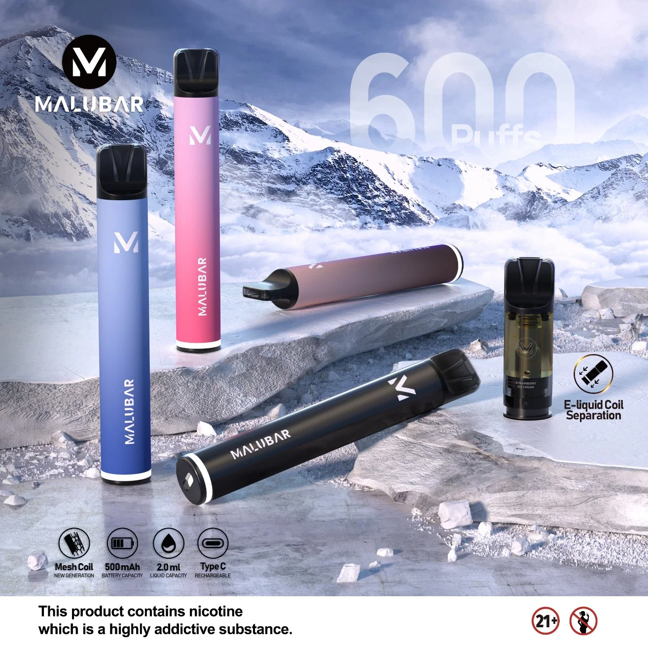 EU Best Selling 600 Puffs Wholesale/Supplier I Vapes Starter Kit Pen E Cigarete malla bobina TPD MHRA VAPE Kit