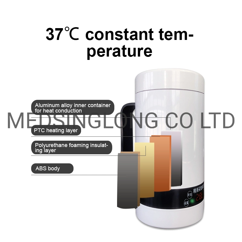 600ml Large Capacity Semen Collection Thawing Thermostat Constant Temperature Collection Cup for Pig Horse Cow Sheep Dog Msldo05