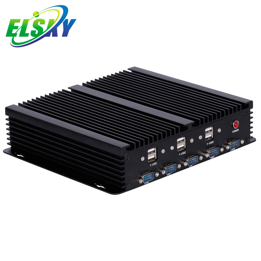 Elsky M218f I3 J1800 sin ventilador del procesador de núcleo cuádruple de 2,0G Pocket PC con VGA LVDS1USB HDMI 810COM Mostrar Bareborn Ubuntu Mini PC