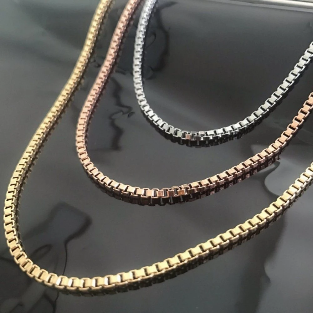 Stainless Steel Square Box Chain for Hot Sale Fashion Jewelry Necklace