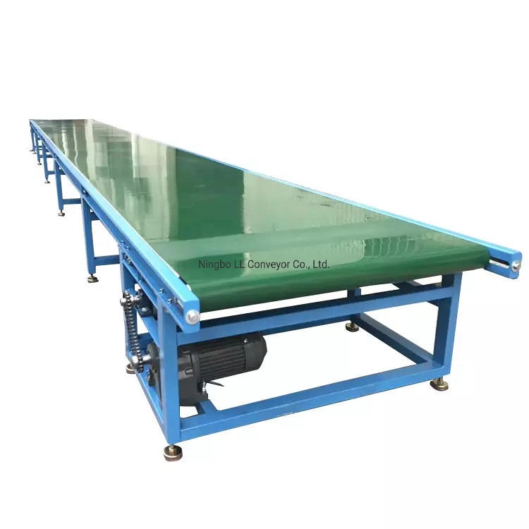 PVC Belt Conveyor Types of Conveyor Belts Hopper Belt Conveyor with Hyper Tape for Packaged Products