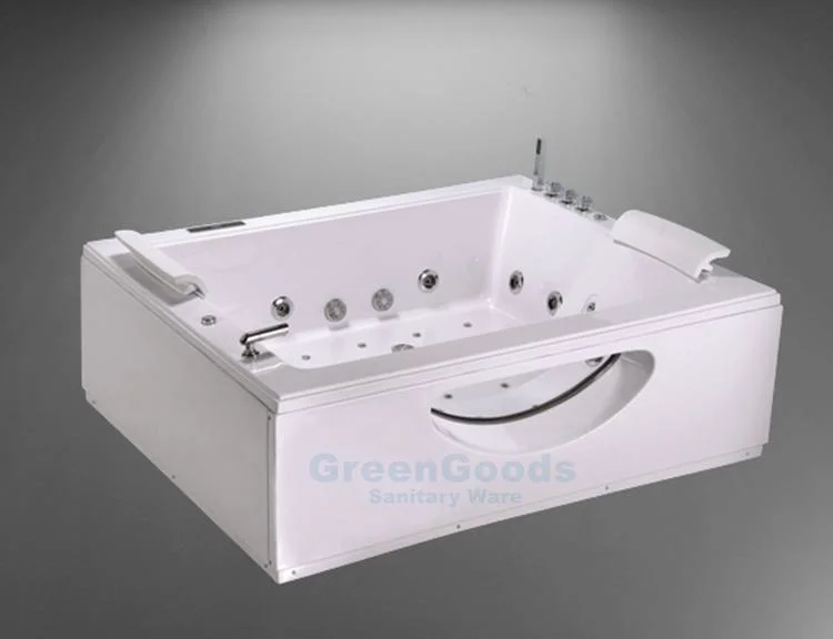 CE Shanghai Indoor Bathroom Family Use Unique Security Fiberglass Tub Luxury Air SPA Whirlpool Bathtub