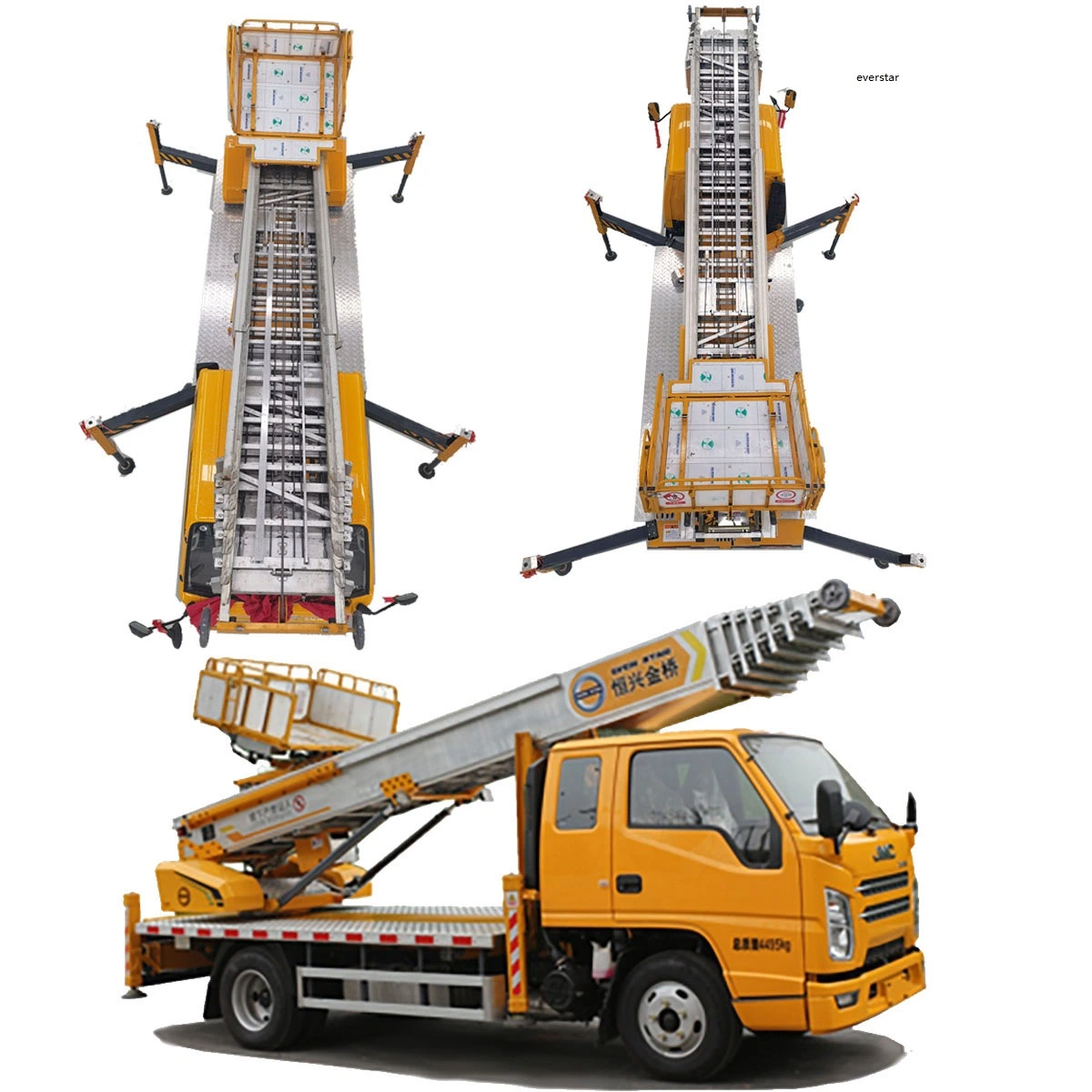 Outdoor Construction Intelligent Remote Control Hydraulic Lift Fold Truck Aerial Ladder Working Moving Trucks