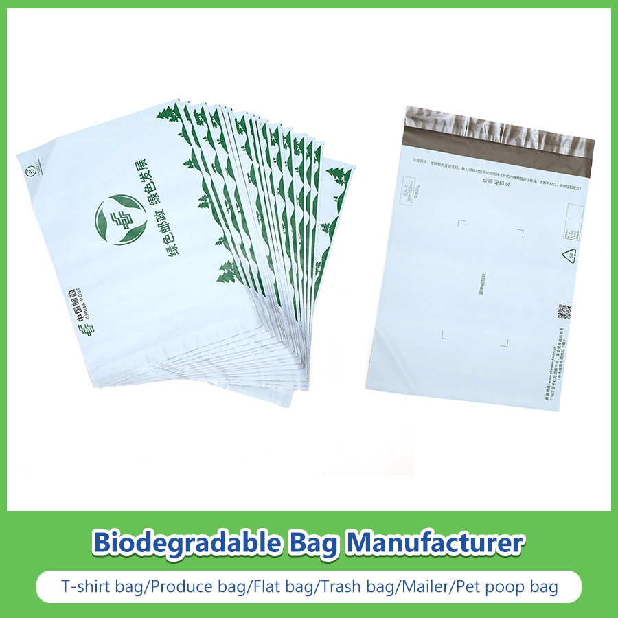 Customized 100% biodegradável e compostável Mailing Poly, Mailer, Envelope com janela Fabricante de sacos/Fábrica para SME/DHL/Fedux/UPS com TUV/FDA/Ok da compostagem Home