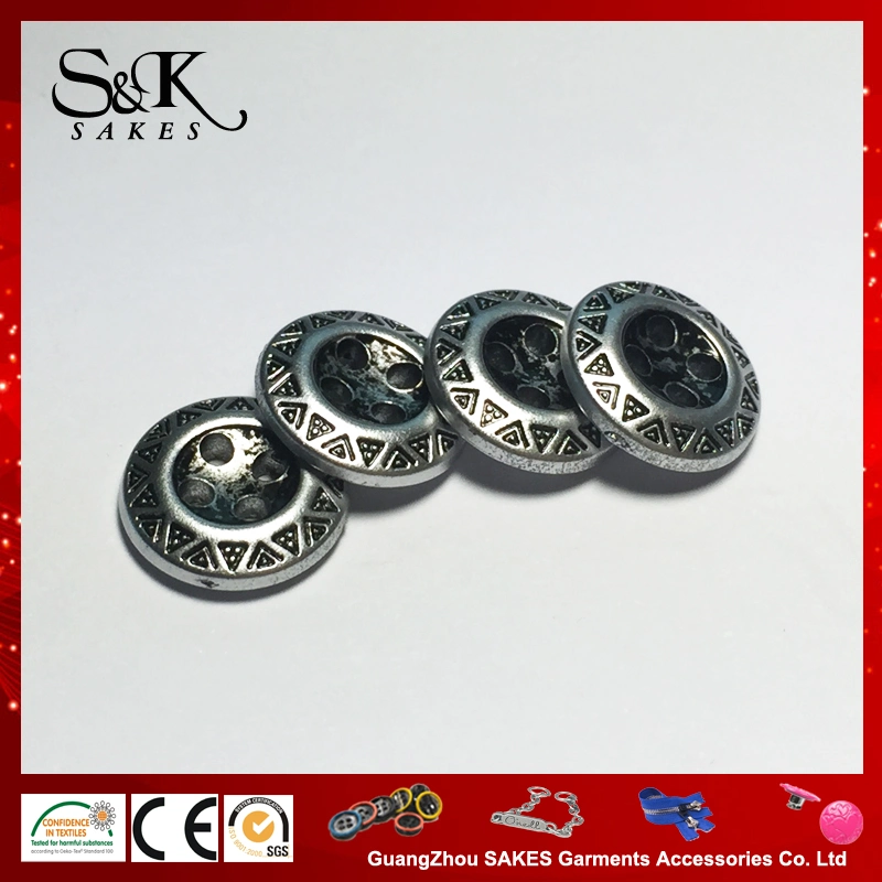 Old Silver Color ABS Button Plastic Resin Button for Shirts