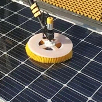 Electric Solar Cleaning Robot Brush with Telescopic Polefor Factory Roof Dust Cleaning