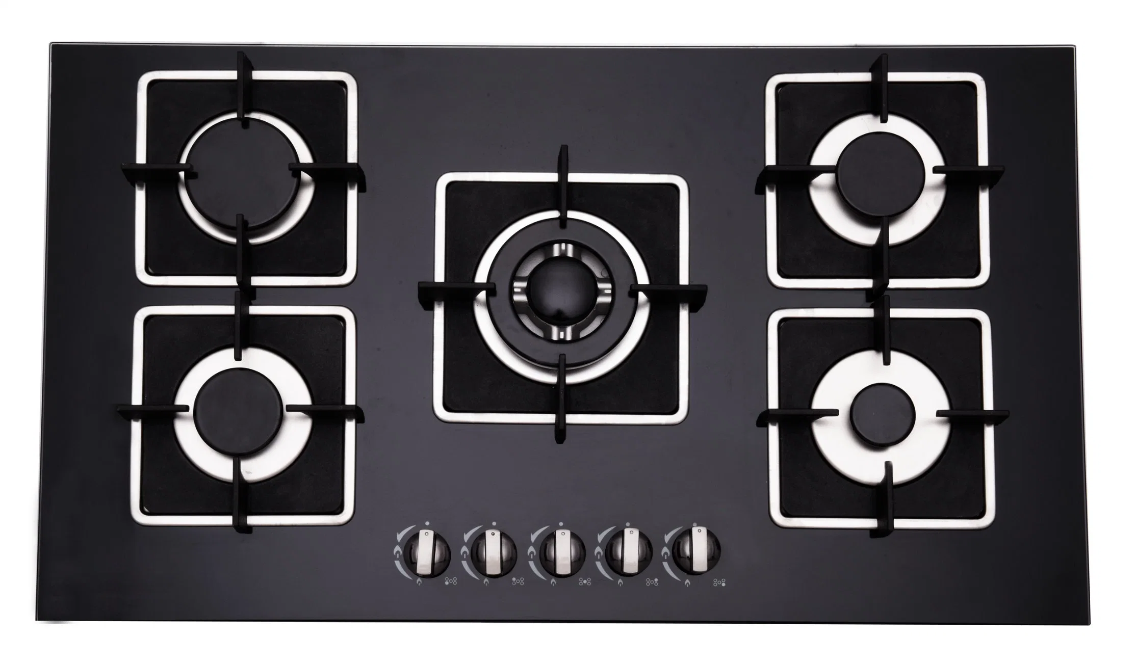 5 Burner Tempered Glass Cost Iron Pan Support Gas Stove