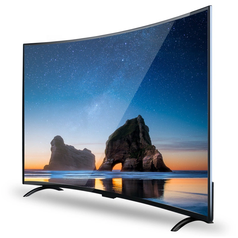 50-дюймовый телевизор 55" светодиодный дисплей Full HD 4K Eled подписи по кривой на экране Smart ЖК-дисплей цифрового ТВ