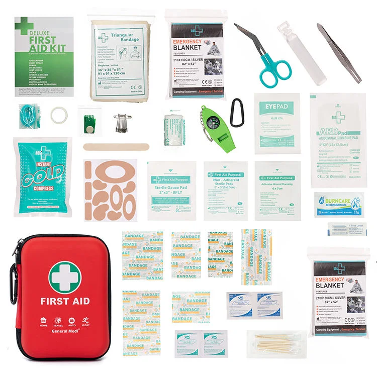 170 Stück Hartschalenkoffer und leichtes erste Hilfe Rot zuerst Aid Kit für Reisen Notfall medizinische Hilfe Kit