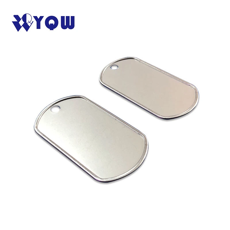 Wholesale Blank Stainless Steel ID Metal Military Dog Tags Name Tag Dog ID Tag