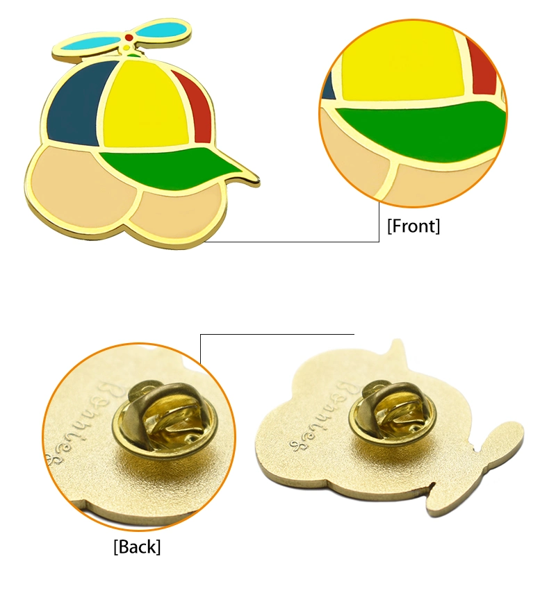 Custom Brass Iron Stamped Soft Enamel Match Hat Cute Lapel Pins