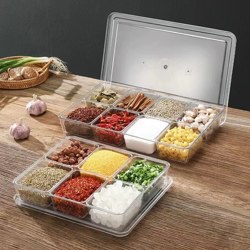 وعاء طعام بلاستيكيّة طعام تخزين عبوات إنتاج حافظة مع أغطية صندوق Freezer Organizer قابل للتكديس