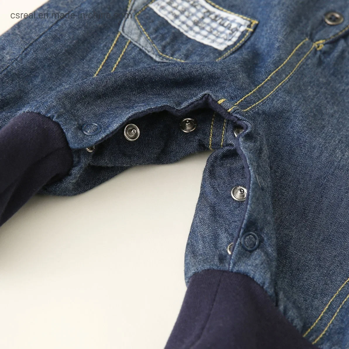 Garçon Fille bébé 2022 Bleu Denim Suspender Pant Vêtements avec broderie