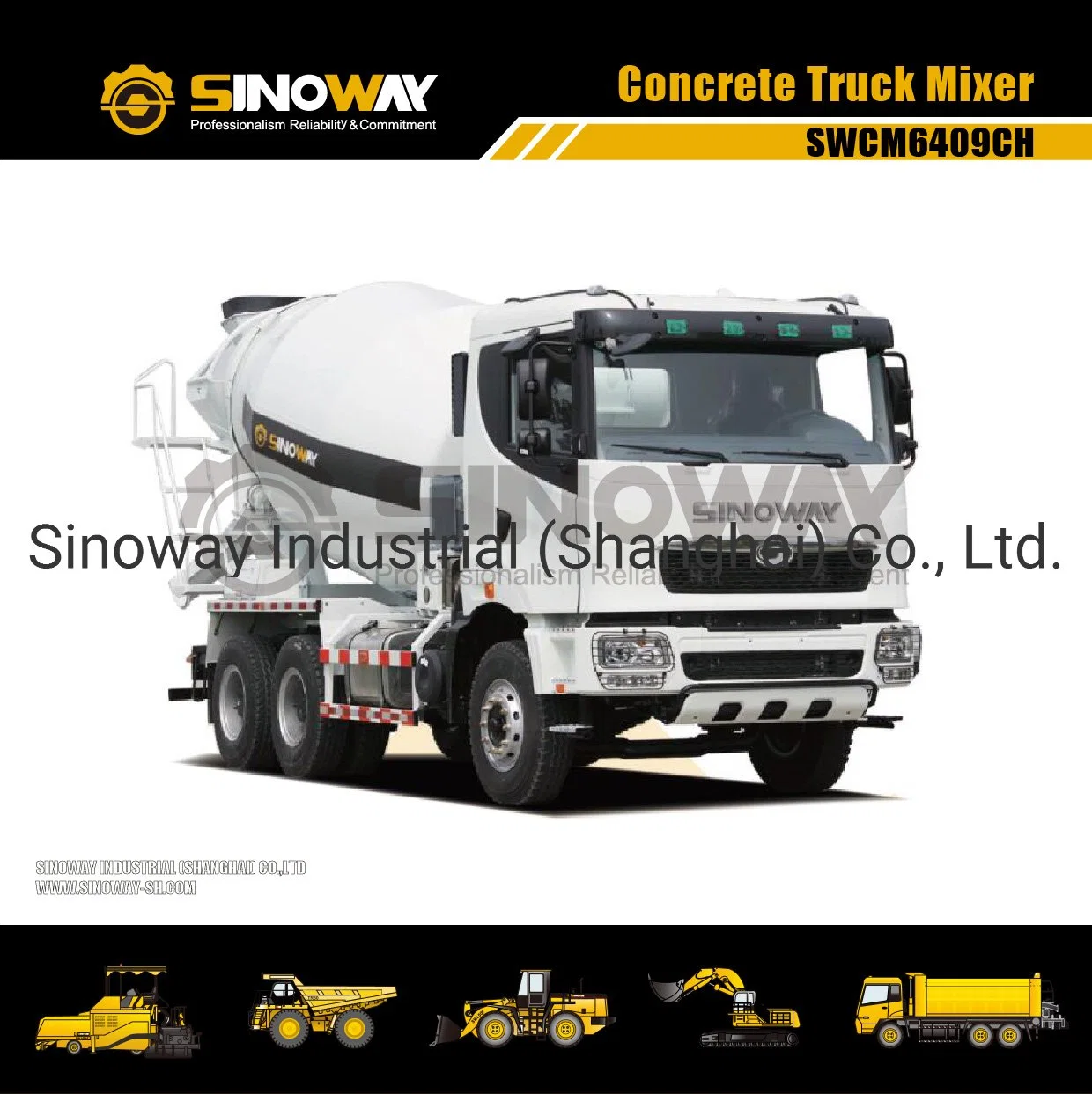 6m3 Concrete Mixer Truck, 6X4 Concrete Truck with Cummins Engine