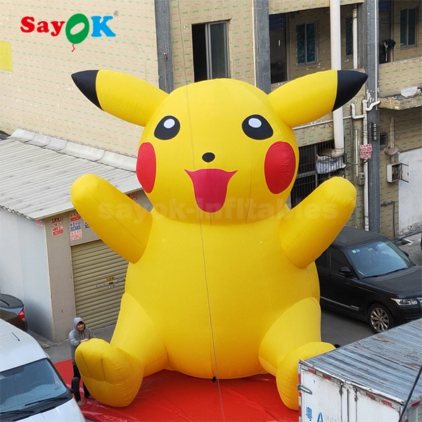 Giant 10m Custom Charakter Cute Aufblasbare Pikachu Modell Giant Custom Aufblasbare Werbung Design Cartoon Tier Maskottchen Modell für Outdoor-Veranstaltungen