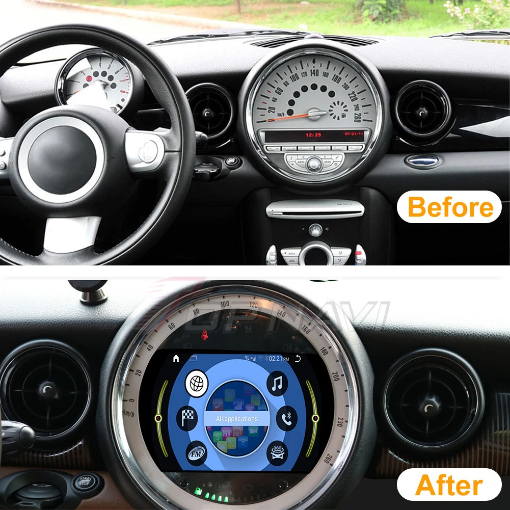 مشغل الوسائط المتعددة لراديو السيارة Android 11 لـ Mini Cooper R56 2007 2008 2009 2010 GPS Wireless CarPlay