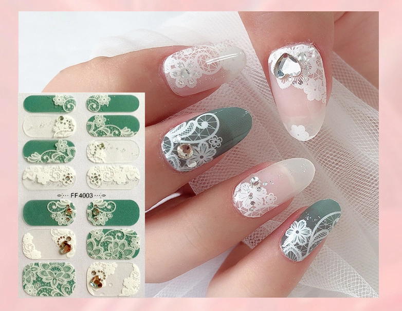 5D Full Cover Relief Nail Art Polish Stickers