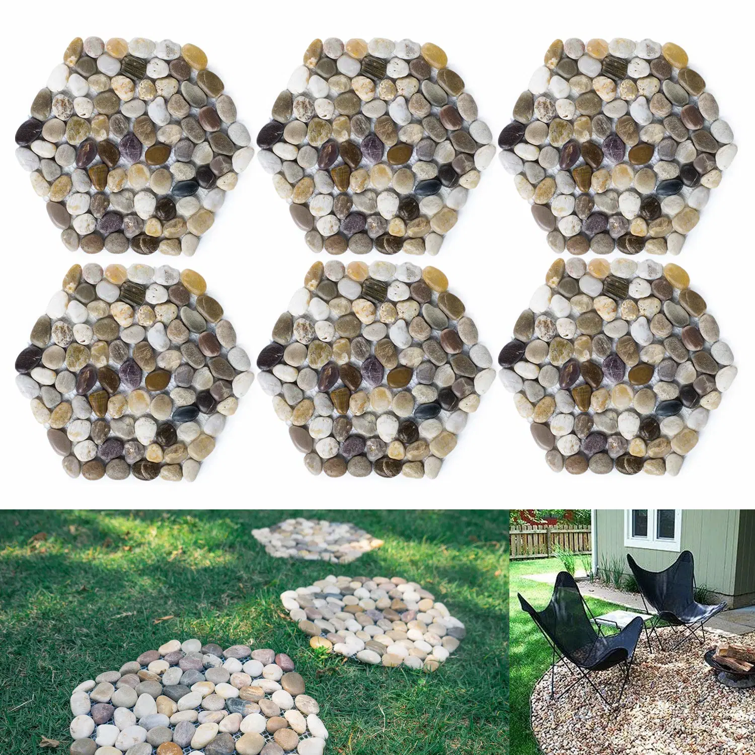 High-Quality River Rock Stepping Stones Pavers Outdoor Garden Ornaments