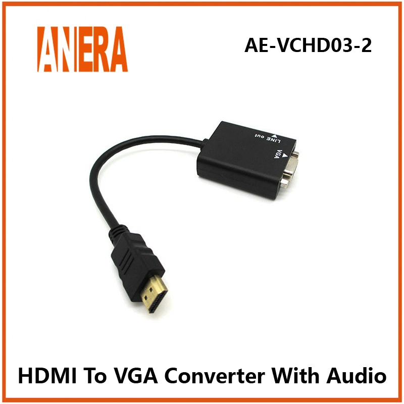 Anera Hot Sale HDMI Video Converter HDMI Male to VGA Female Adapter Cable with Audio