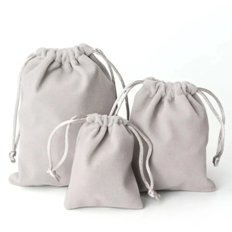 Customized Logo Jewelry Bag Velvet Gift Drawstring Bag Christmas Product Packaging