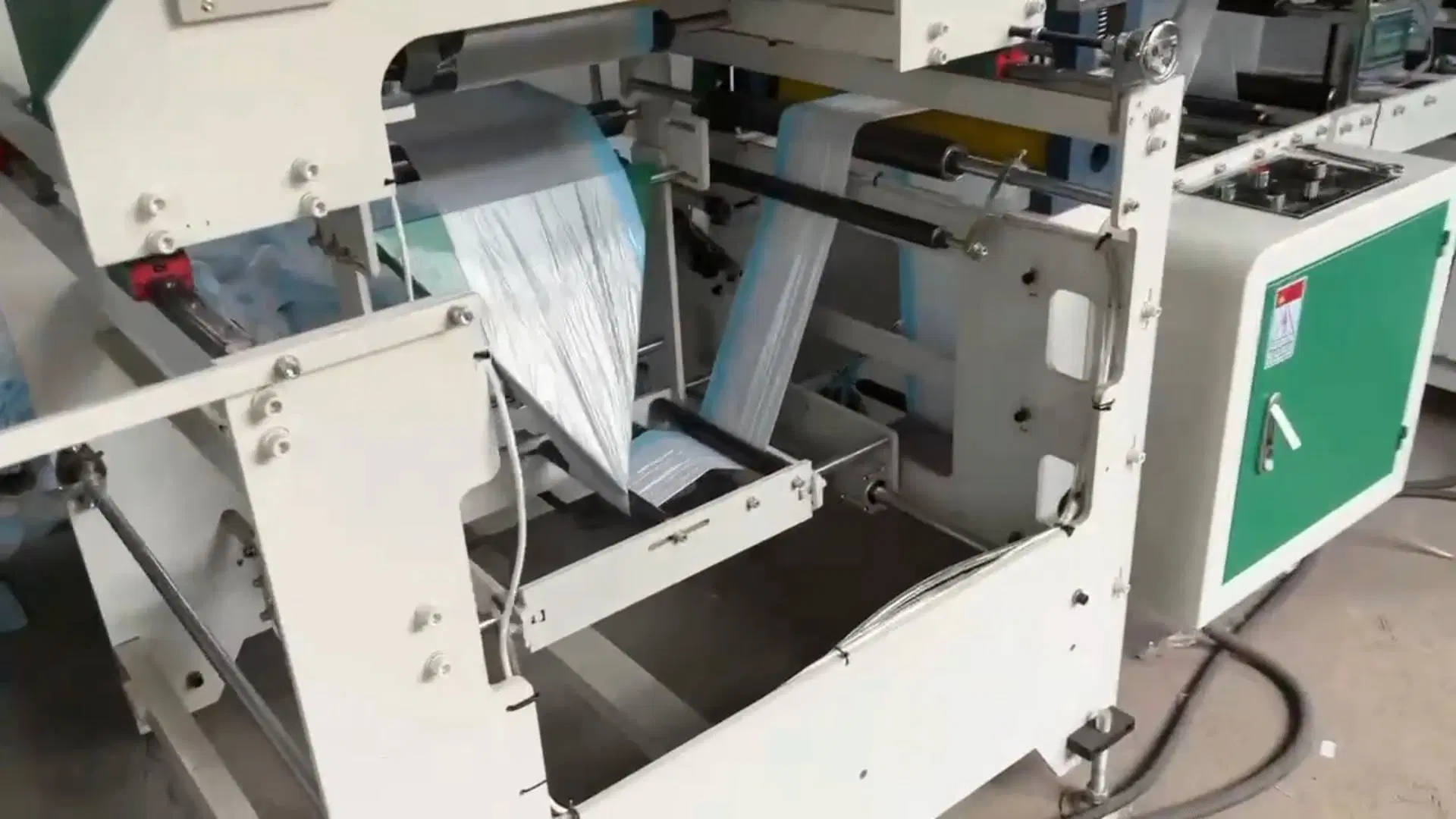 Draw Tape Continuous Drawstring Garbage Roll Bag Making Machine