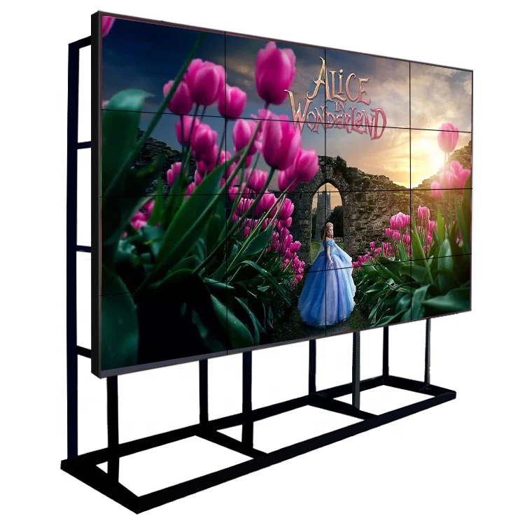 4K HD 50 Inch 8mm Indoor Video Wall LCD TV Screen Wall Mount Advertising Player