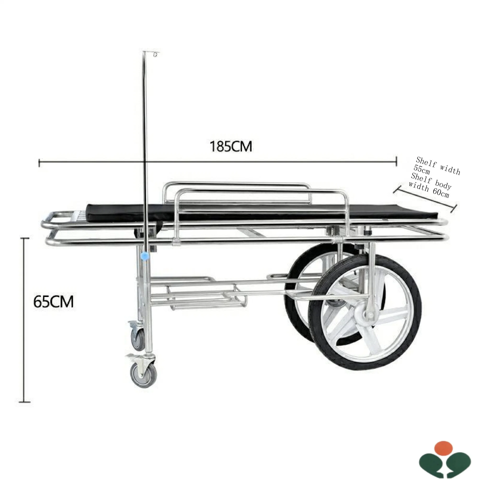 Chariot de brancard de transfert en acier inoxydable I lit d'urgence pour patient Système de transfert