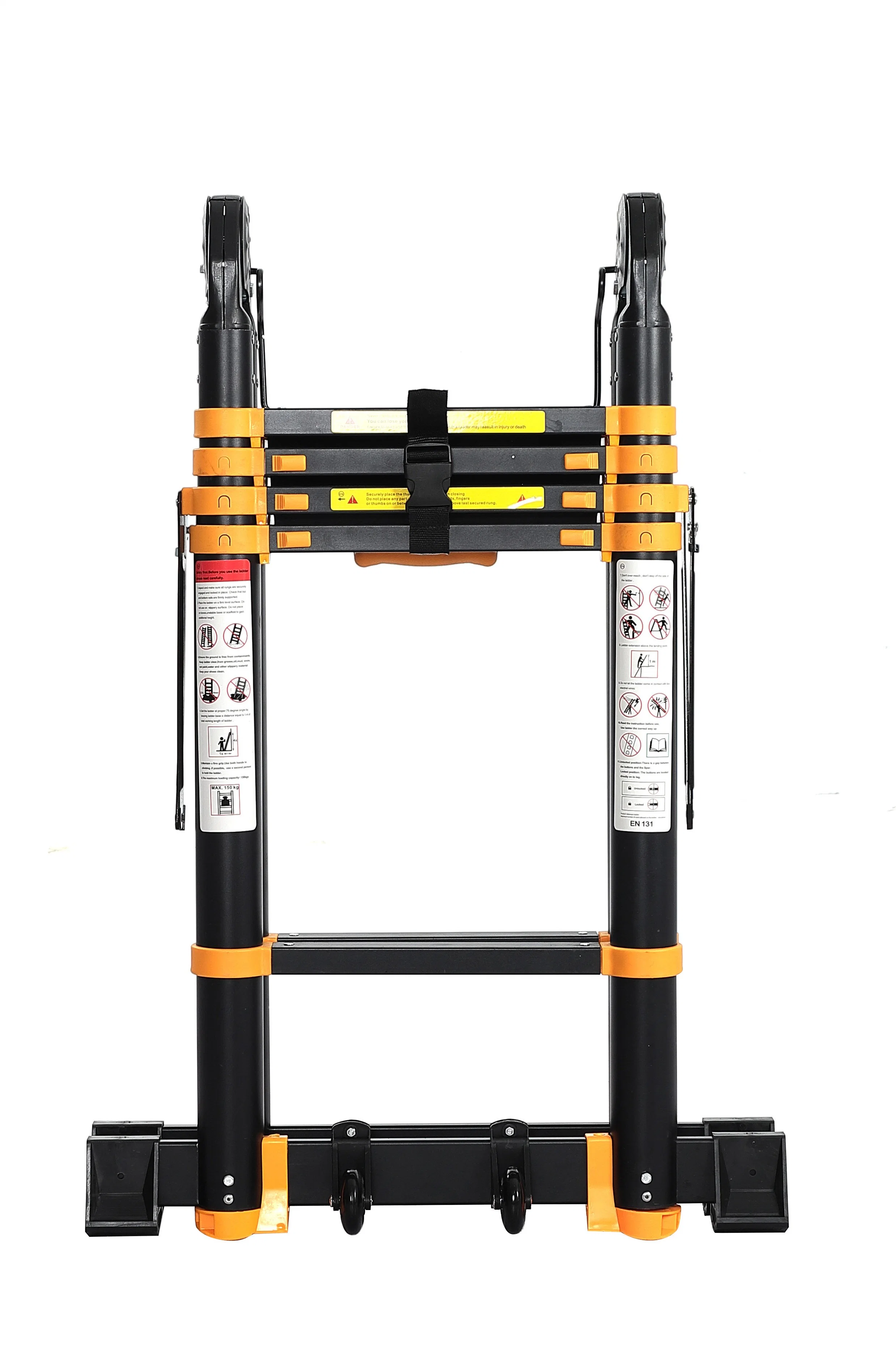 2021 New Design Lightweight Aluminium Telescopic Folding Step Ladder En131