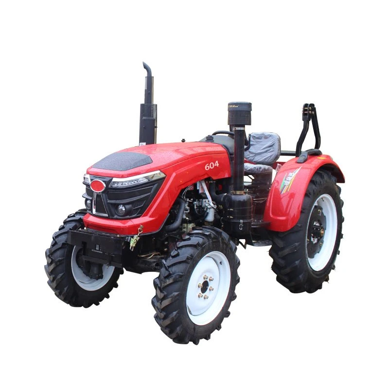 Original Factory Direct Price Farm Machinery 60HP 604 4 Wheel Drive Diesel Mini Tractor with Front Loader and Backhoe