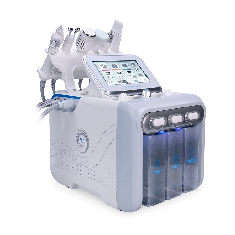 Professional Salon SPA Equipment 6 in 1 Multifunction H2O2 Hydrogen Oxygen Small Bubble Facial Machine