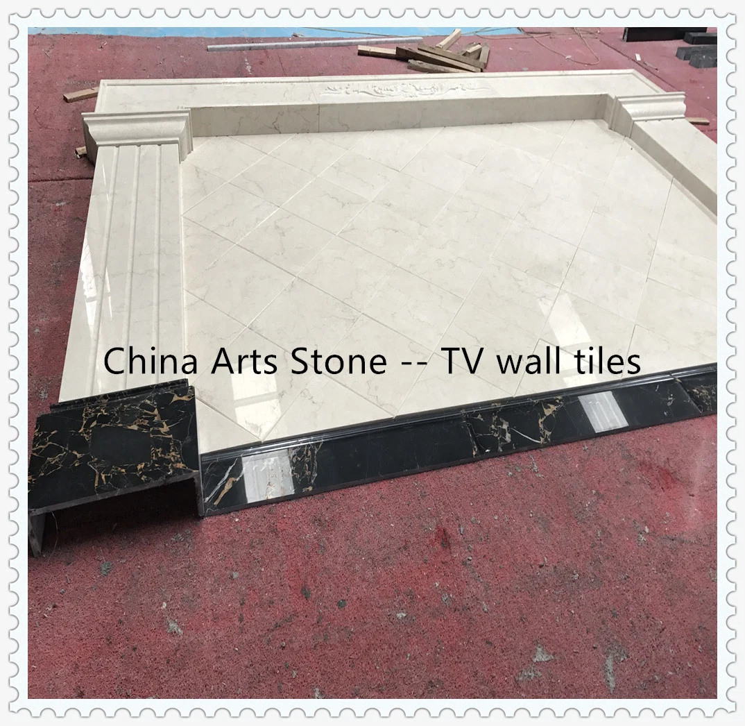 Rose White Nature Marble Tiles Wall for TV Wall/ Guest Room / Dinner Room