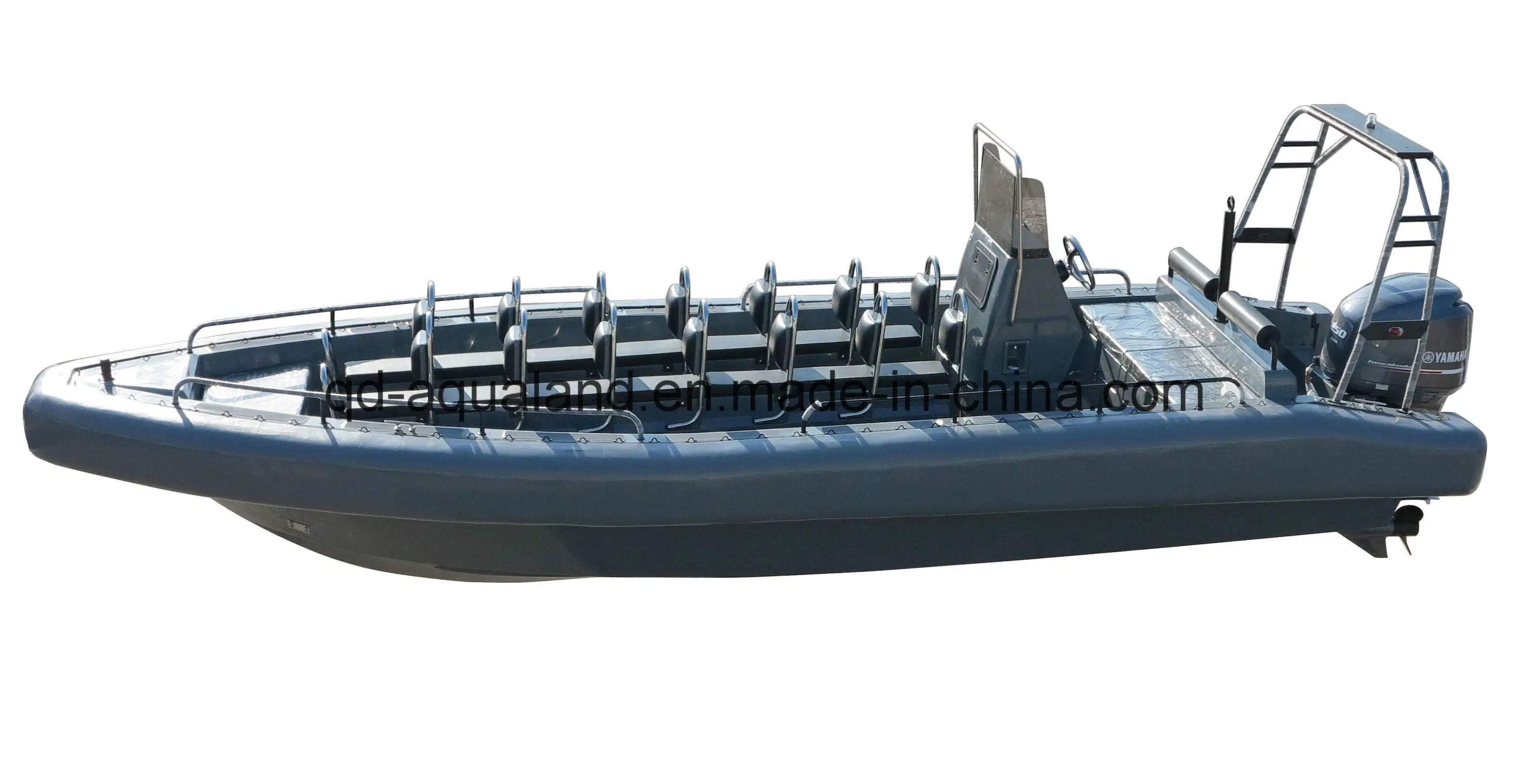 Aqualand 26feet 8m Solid Foam Fender Sponson Tube Rigid Inflatable Military Patrol Rescue Rib Motor Boat (rib800b)