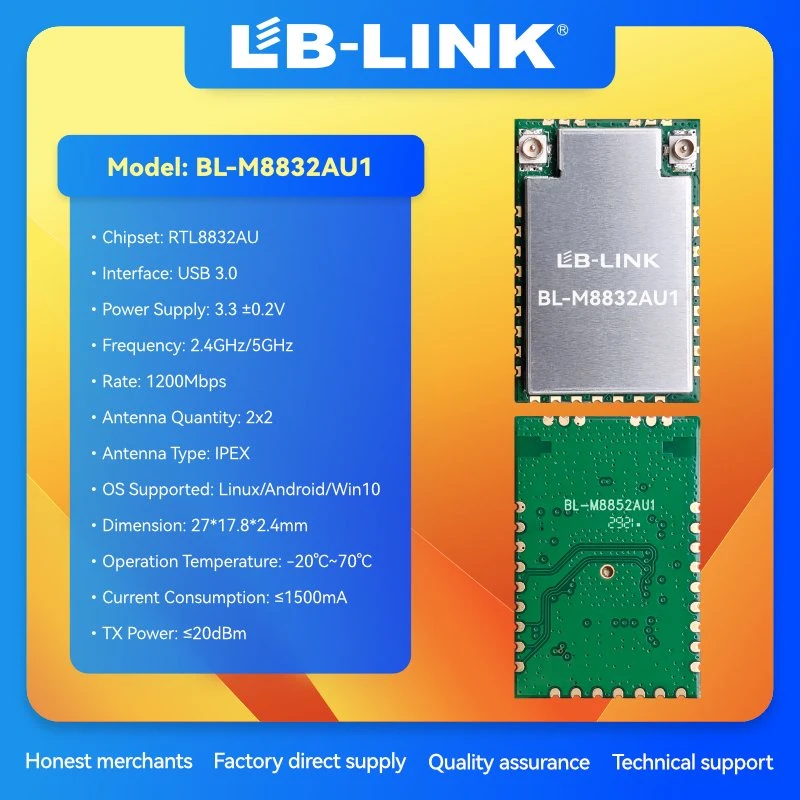 MÓDULO combinado LB-LINK BL-M8832AU1 2T2R 802,11a/b/g/n/ac/AX USB3,0