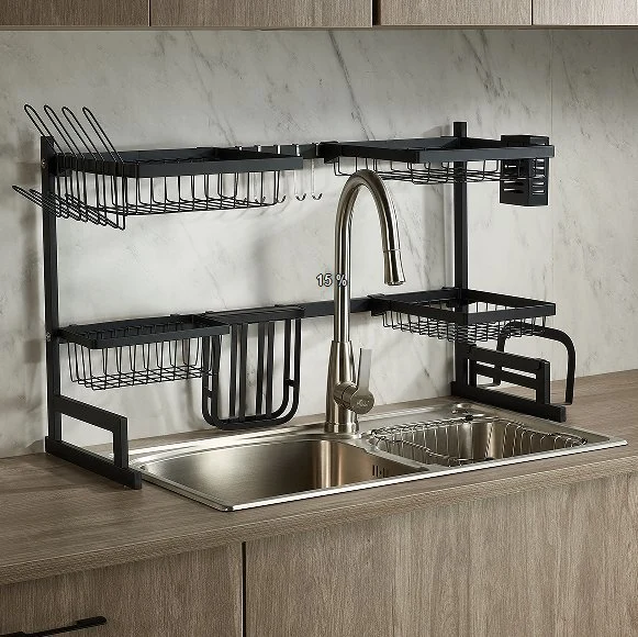 Wellmax Kitchen Accessories Kitchenware Gadget Organ Utensils Dish Plates Drying Storage Draining Over Sink Rack