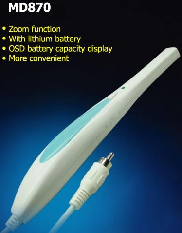 Rechargeable Lithium Battery Video Mini Intra-Oral Camera (MD870) AV Dental Camera