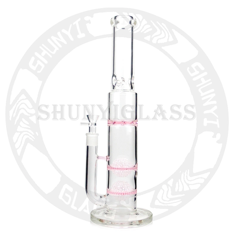 Masiva 18 pulgadas de doble Reseau PERC DAB Rig de vidrio Hookah Fumando tubo de agua