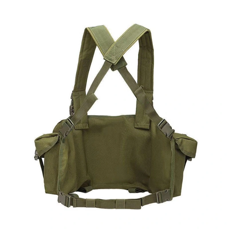 Bolsa tática com cinto frontal para homem Vest Rig Chest Saco com alça a tiracolo ajustável