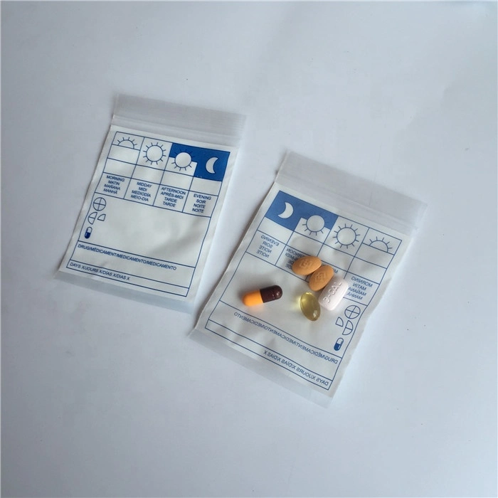 Custom Small Size Medicine Bag Drug Packing Airtight Dispensing Envelopes Plastic Ziplock Pill Bag