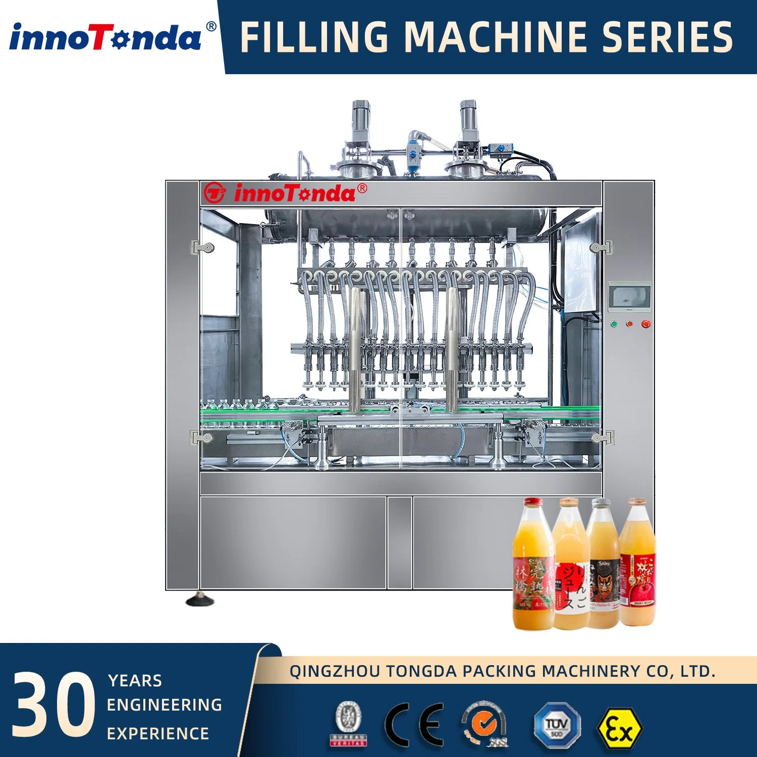 Glass Bottle Filling/Capping/Washing/Cap Shrink/T Cork/Labeling/Dryer/Crating Machinery