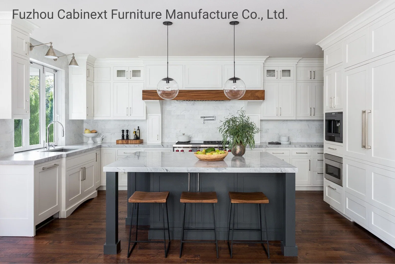 OEM Cabinext Modern Kd (Flat-Packed) Customized Fuzhou China Furnitures Stainless Steel Cabinet Kitchen Cabinets CB008