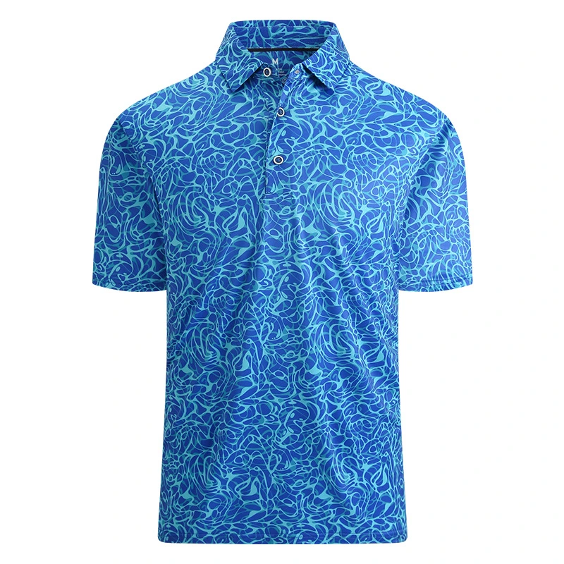 Premium Polyester and Spandex Polo Shirt with Print
