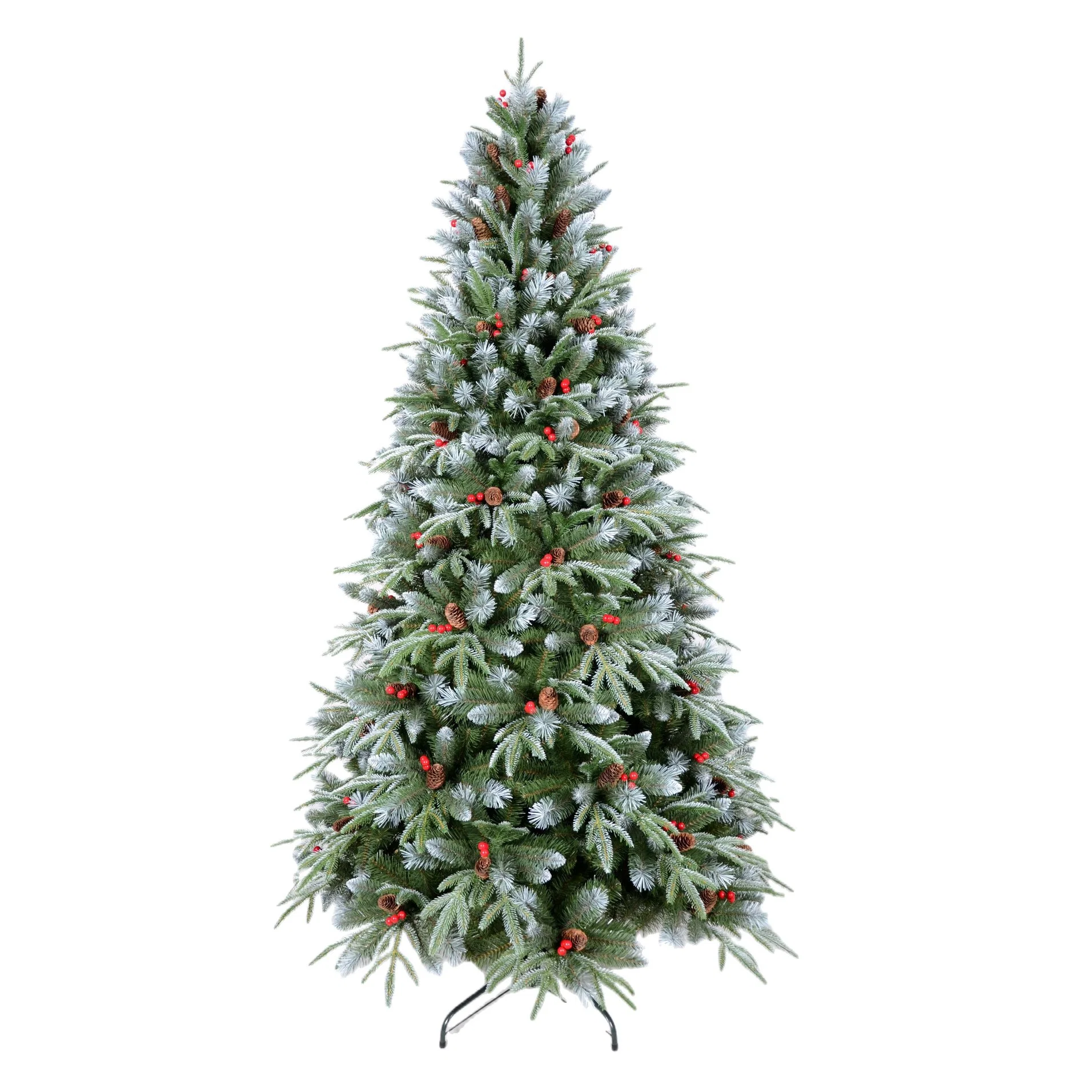 7FT Slim Pre Lit Artificial Christmas Trees with LED Lights for Home Indoor Dero